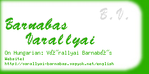 barnabas varallyai business card